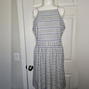 Banana Republic Womens Striped Spaghetti Strap Dress Size 10